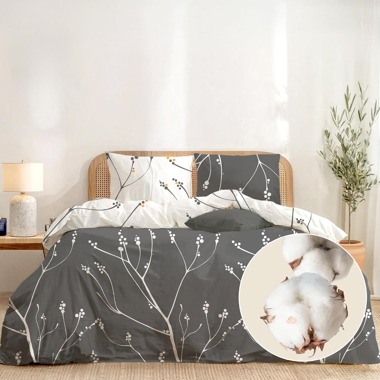 Imagen de Dreamzie Bettwäsche 200x200 Baumwolle 3-teilig en OfertitasTOP