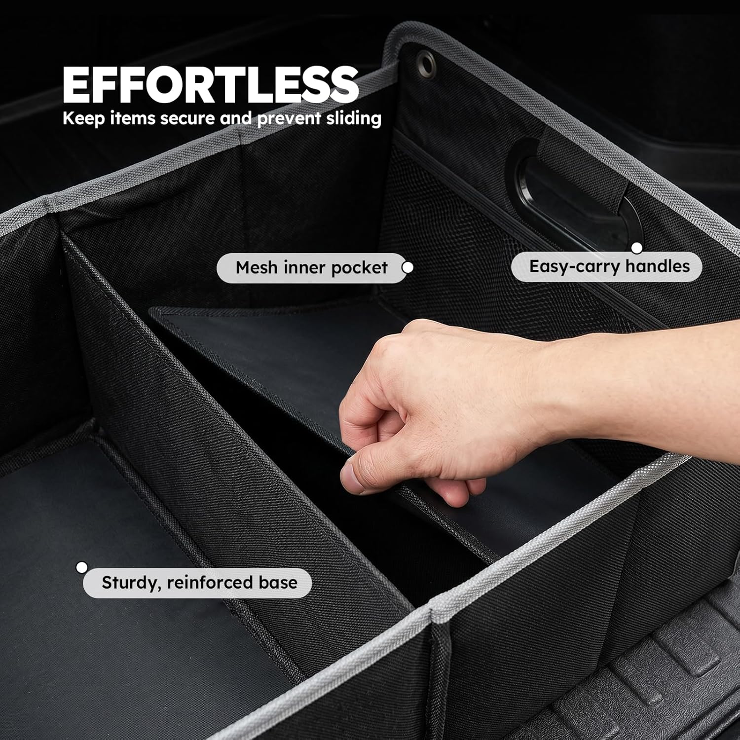 Thumbnail 5 de Maxtonne Car Boot Organiser: Heavy-Duty 50L 3-Compartment Storage for SUVs and Hatchbacks