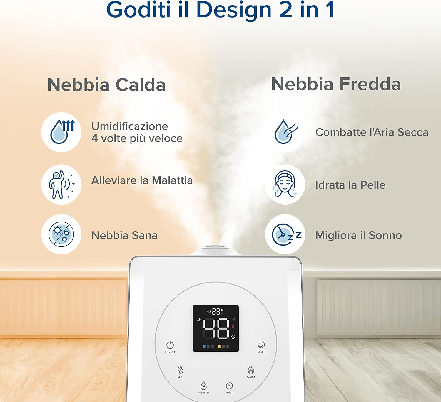 Detalle de LEVOIT LV600S umidificatore 6L Smart