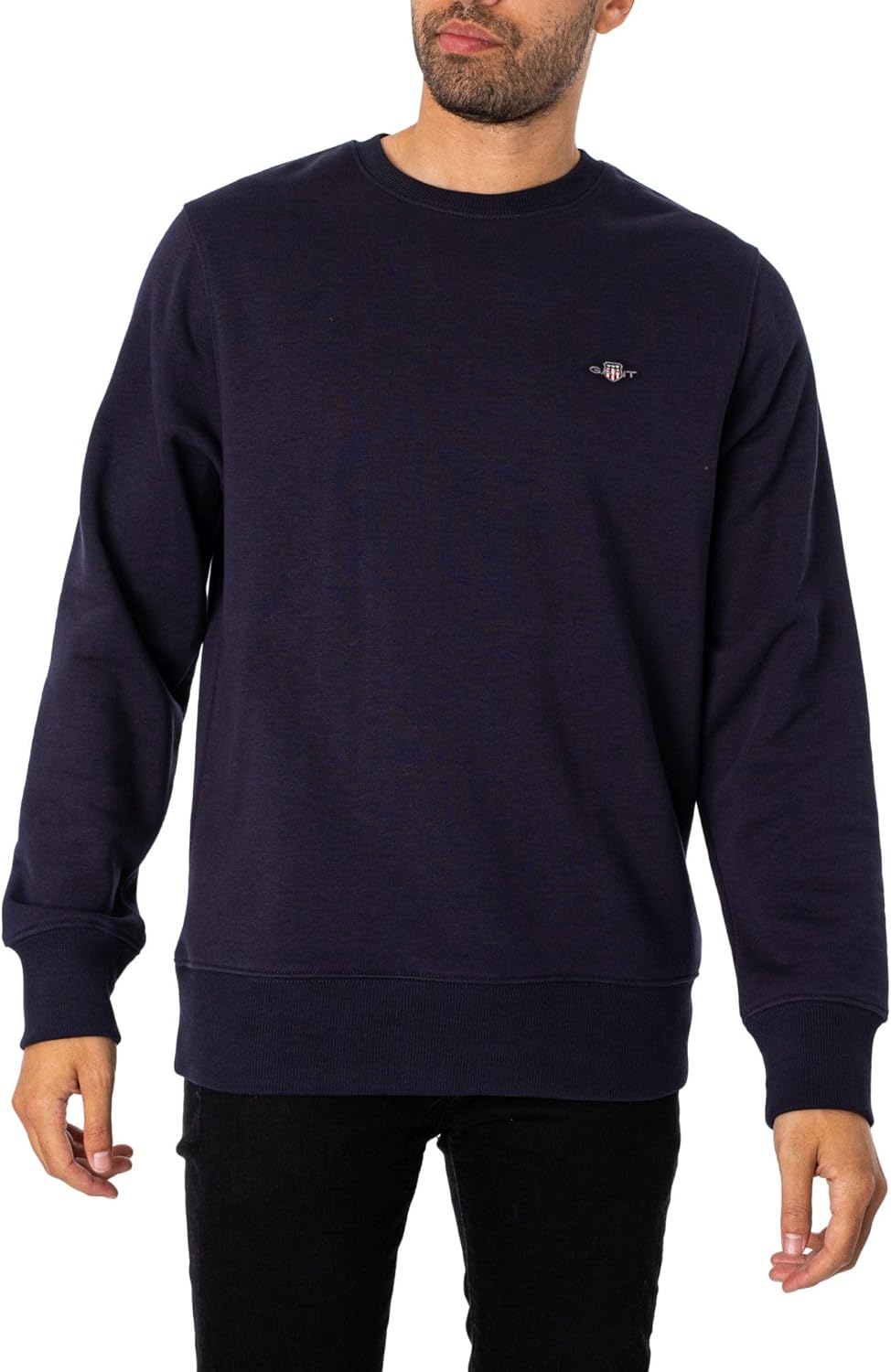 Thumbnail 1 de GANT Men’s Shield Crew Neck Sweater in loopback cotton blend