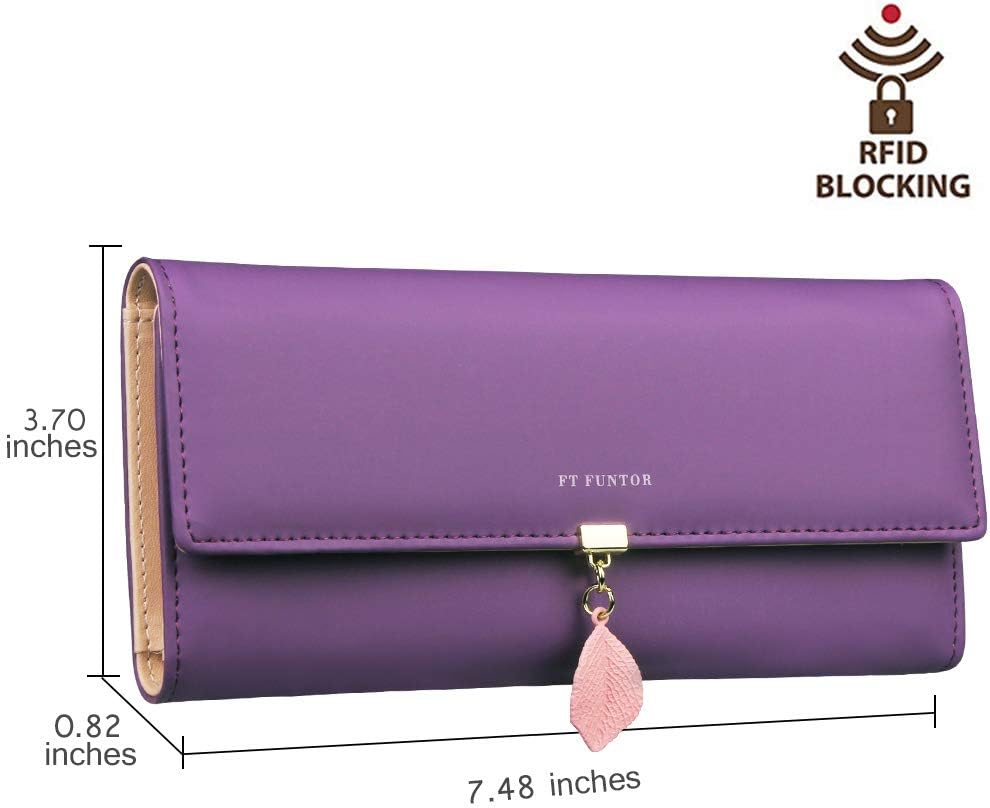 Thumbnail 4 de FT FUNTOR PU Leather Wallet L-Deep Purple