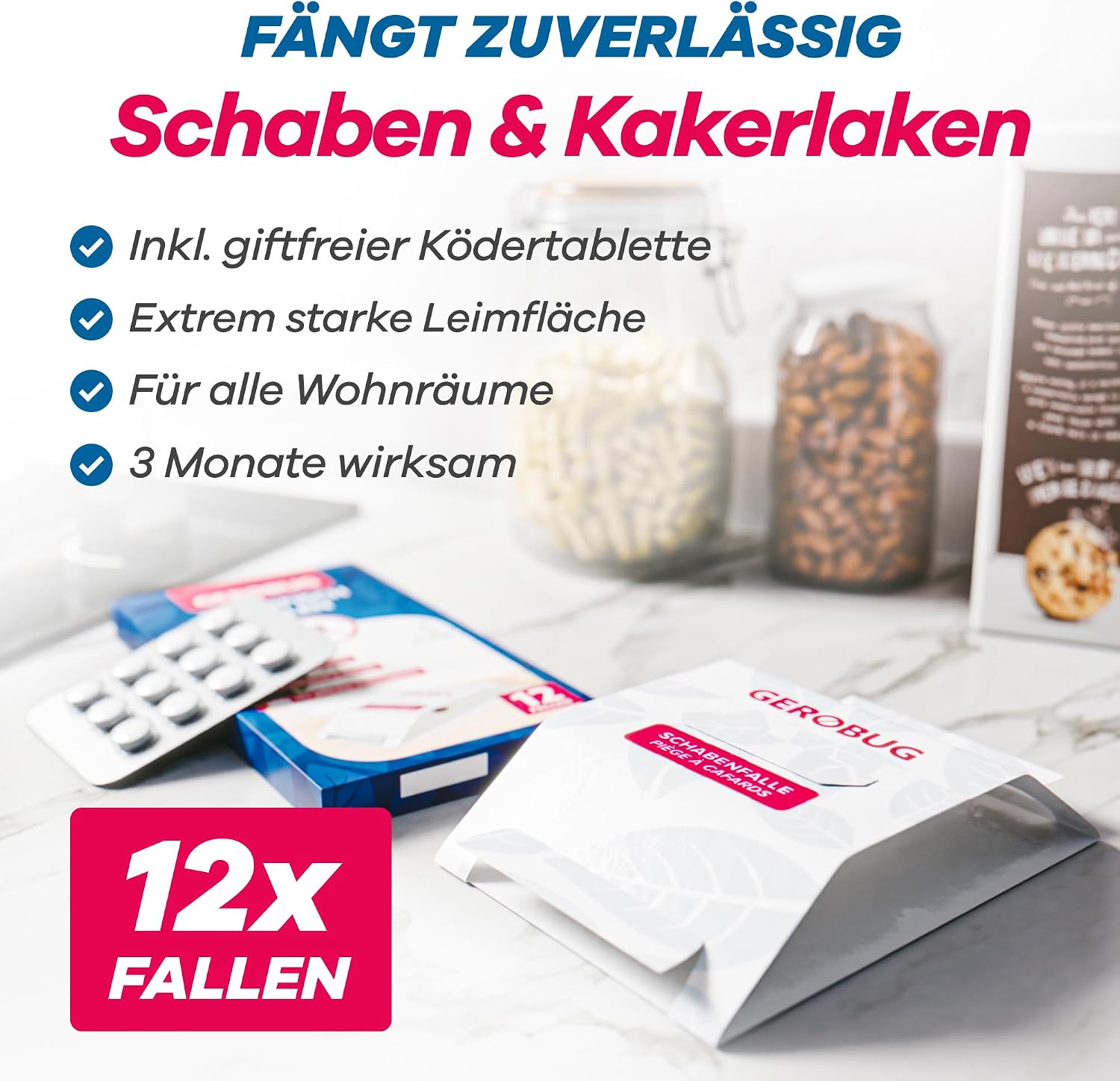 Detalle 2 de Gerobug Schabenfalle, 12 Stück