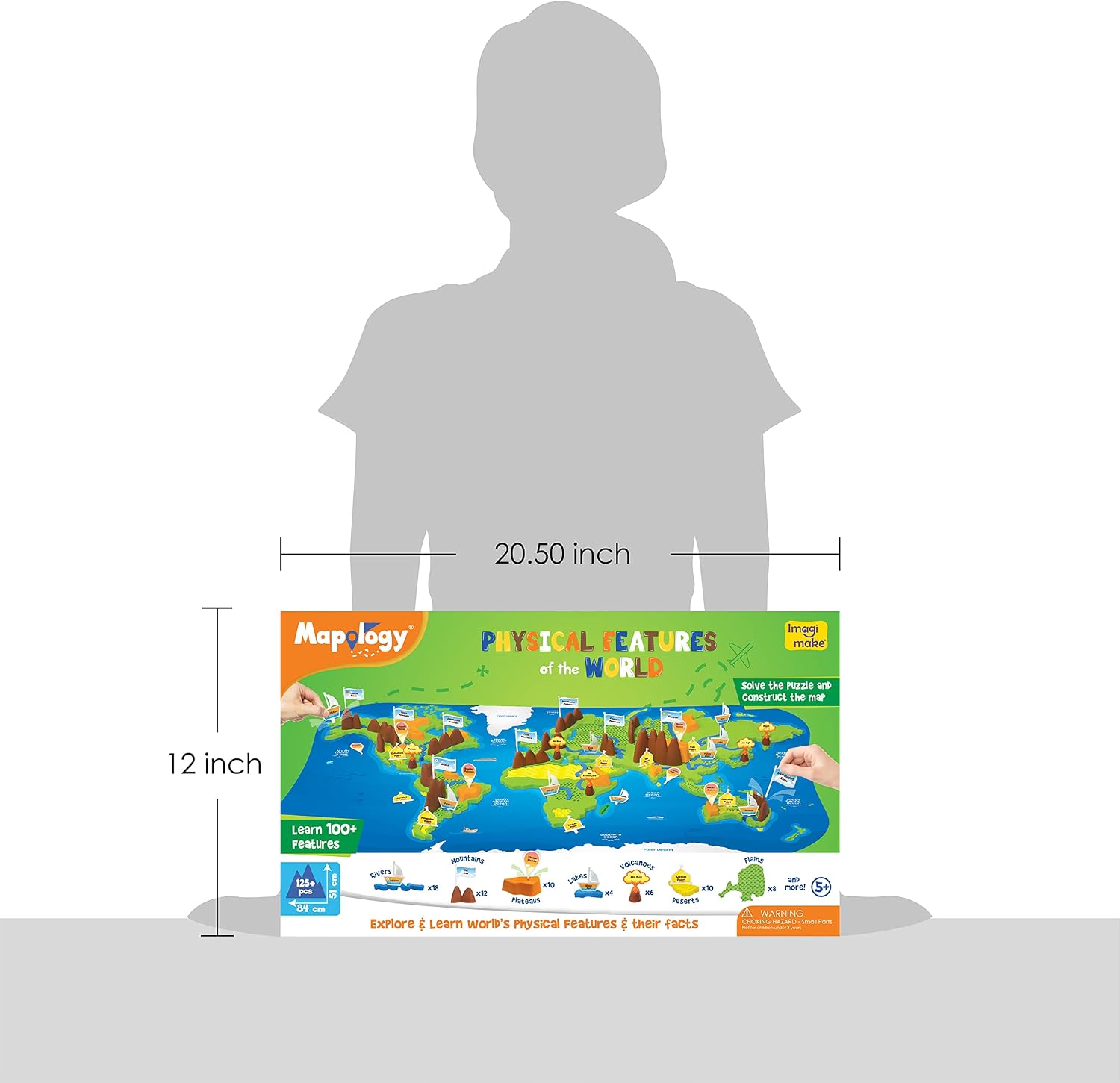 Detalle de Imagimake Geography Puzzle for Ages 8+