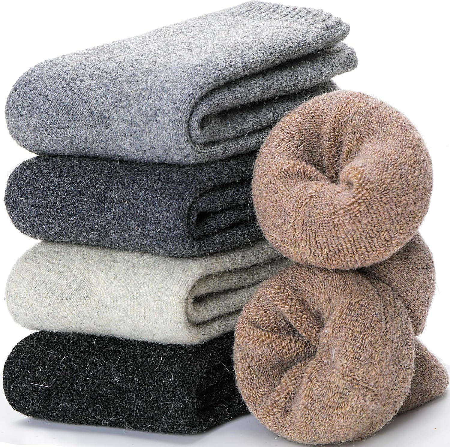Detalle de EBMORE Womens Merino Wool Thermal Socks 5 pack