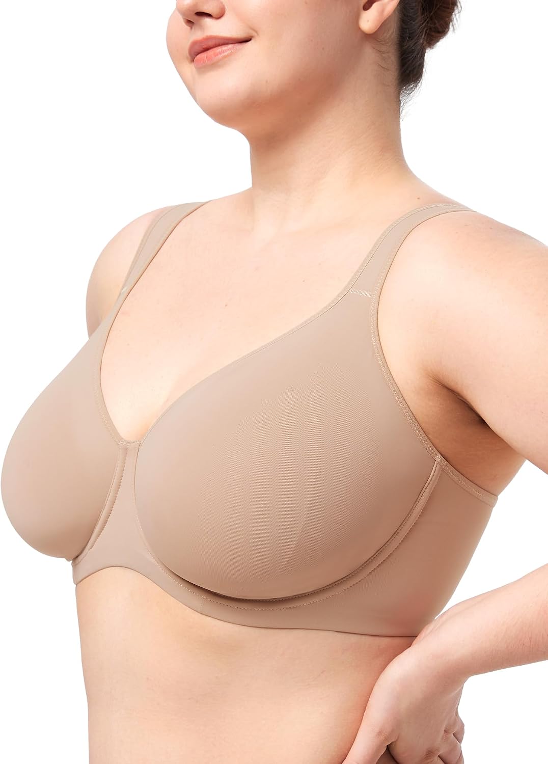 Detalle 2 de HSIA Minimizer Full-Coverage Underwire T-Shirt Bra for Plus Size