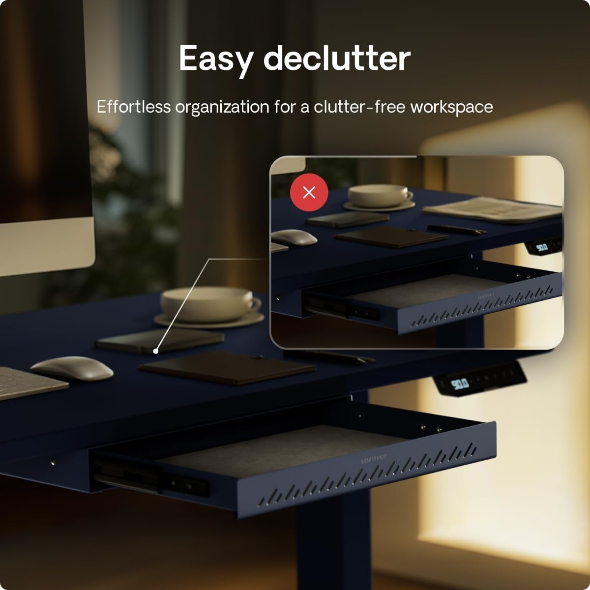 Thumbnail 3 de Desktronic Desk Drawer: Hidden Under-Desk Organisation in Dark Blue