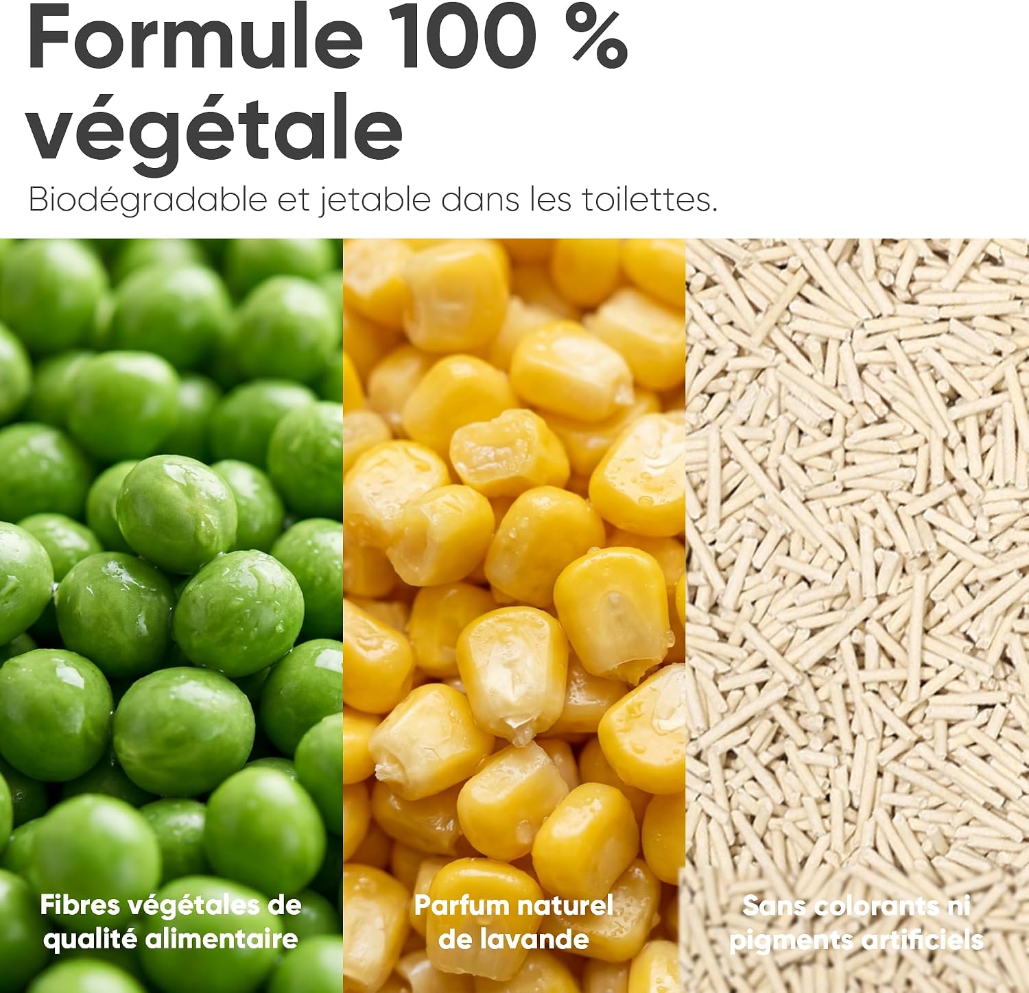 Detalle de FUKUMARU Litière pour chat en tofu naturelle non parfumée (24L) : agglomérante rapide, sans poussière