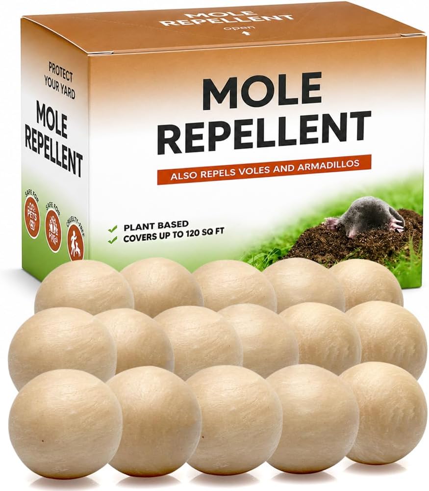 Detalle de KQCWKH Mole Repellent New 16P Outdoor Repellent Balls, Plant-Based