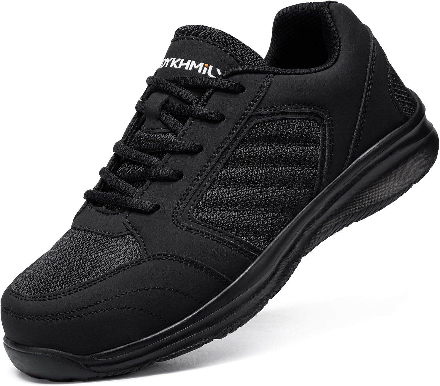 Detalle de DYKHMILY Safety Trainers for Men: Light, Breathable Steel Toe Cap Work Shoes