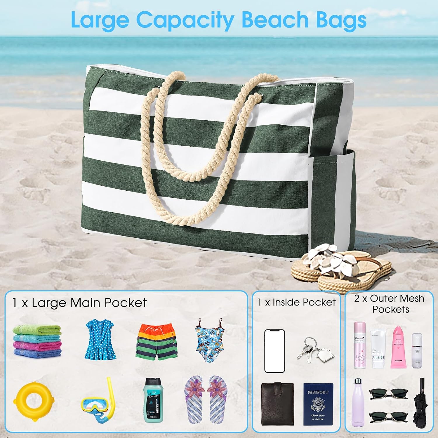 Thumbnail 6 de oscaurt Strandtasche Wasserdicht Tote Bag