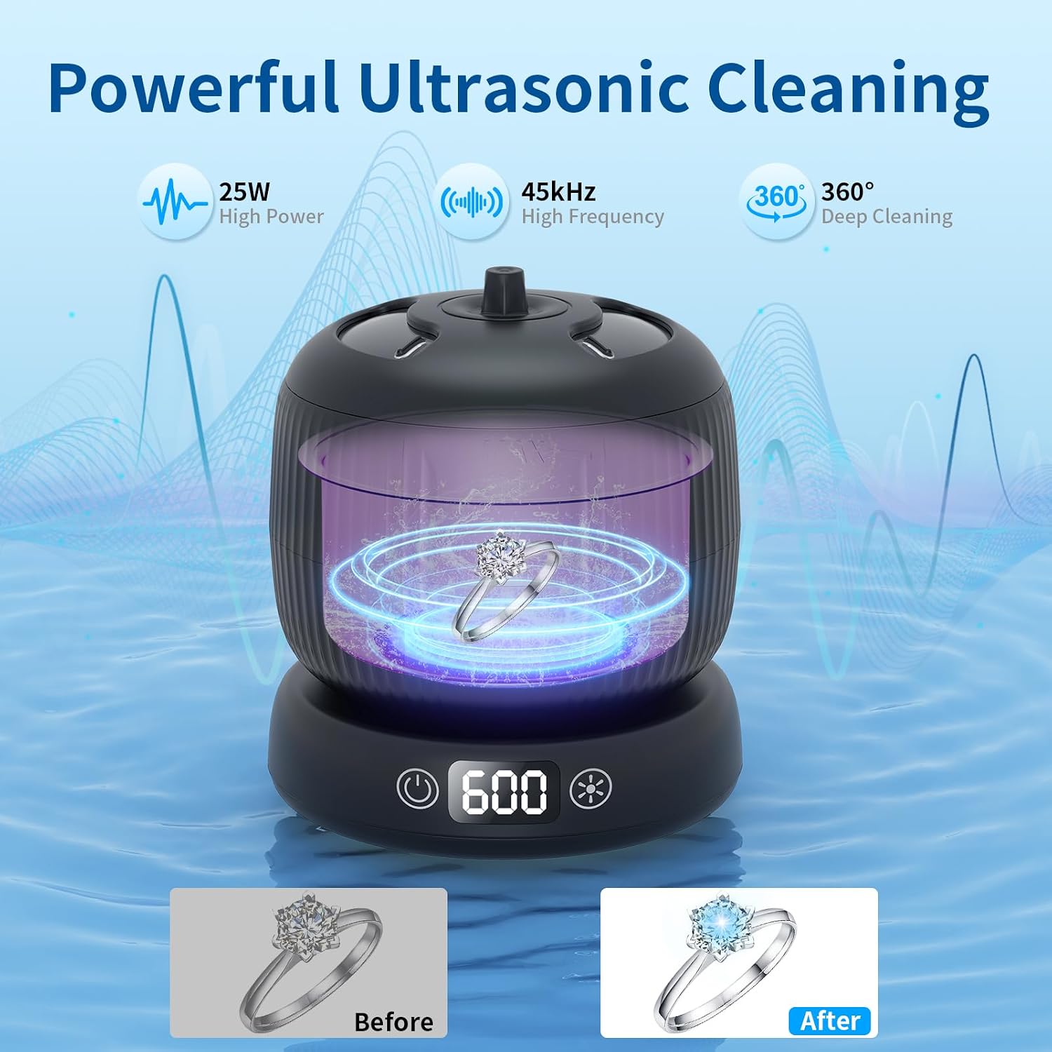 Detalle 2 de Morole Ultrasonic Retainer Cleaner with UV Light