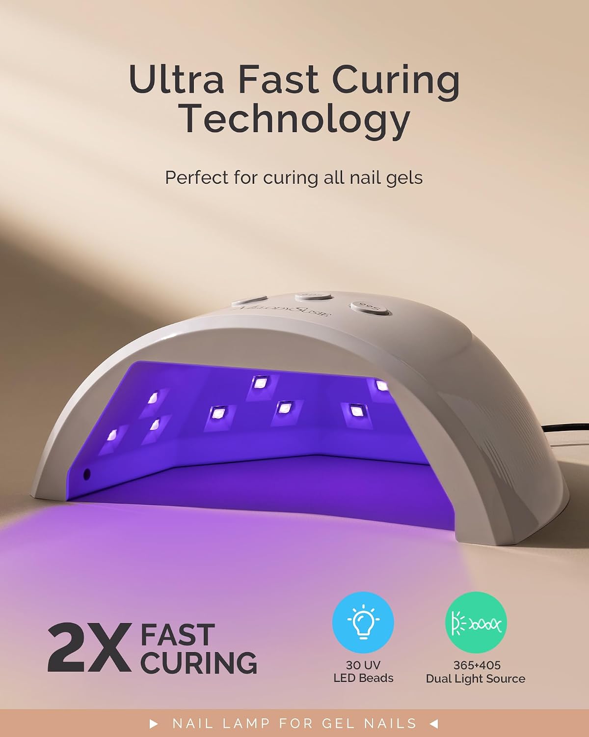 Detalle de MelodySusie Plus30F UV LED Nail Lamp 36W ๐