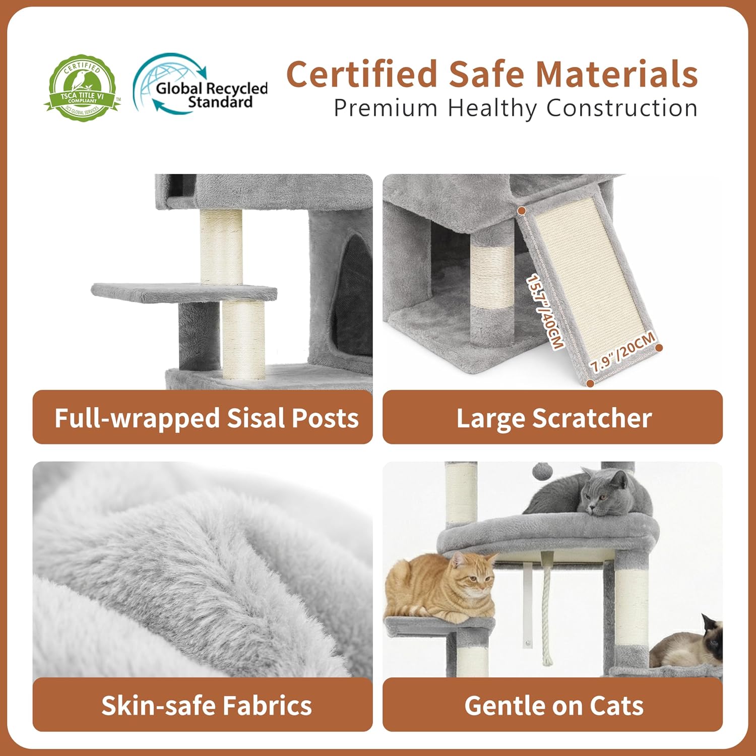 Detalle 1 de Heybly Cat Tree HCT061W