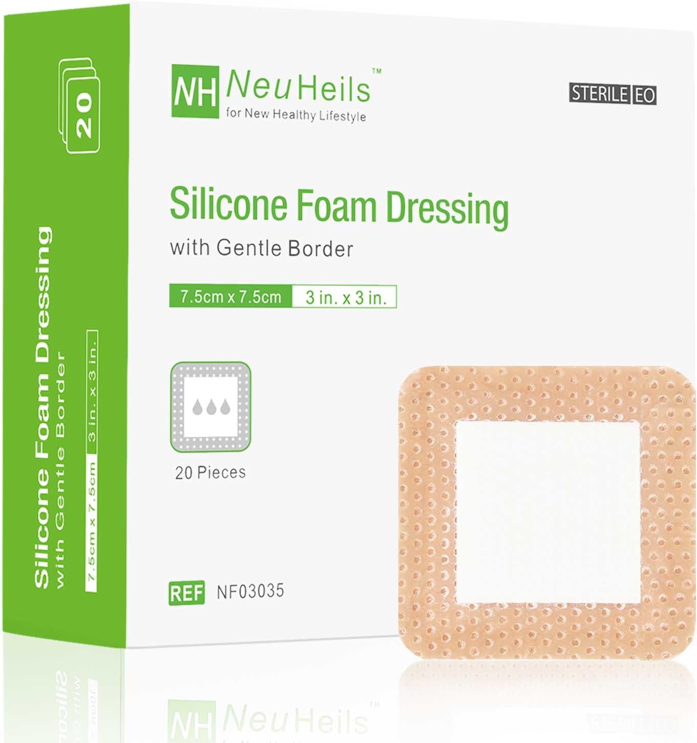 Detalle de NeuHeils Silicone Foam Dressing 3" ⚙