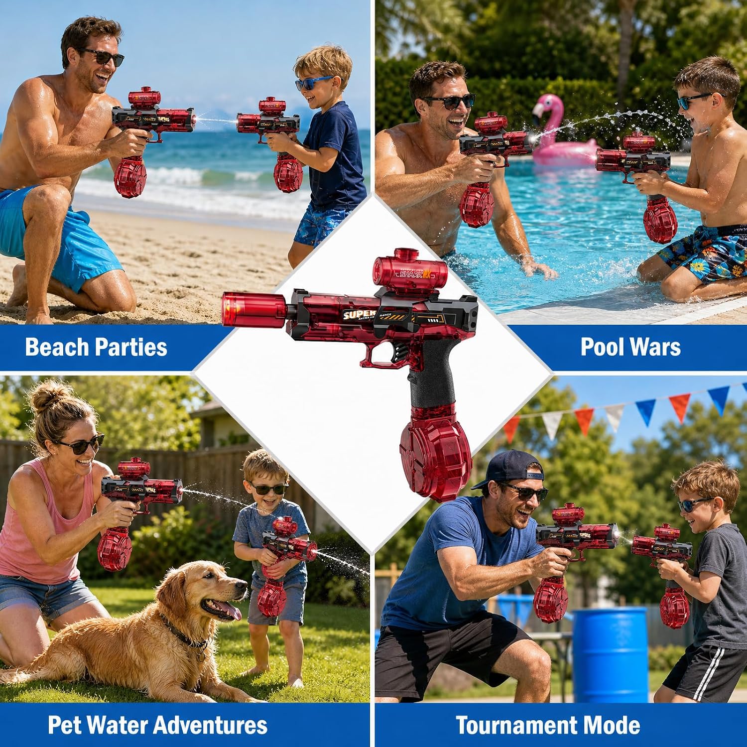 Thumbnail 4 de Electric Water Gun for Adults & Kids: Automatic LED Glow Squirt Gun