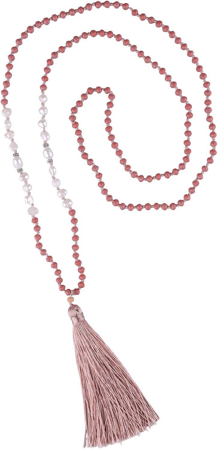 Detalle 2 de C·QUAN CHI Beaded Tassel Necklace, 30–34 Inch
