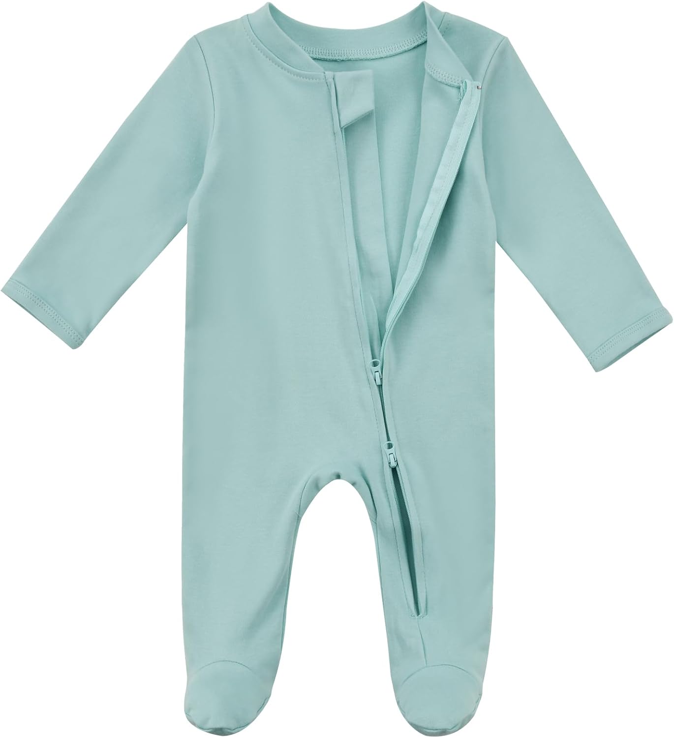 Detalle 2 de Aablexema Organic Cotton Baby Footie Pajamas, 3-Piece Set with 2-Way Zipper