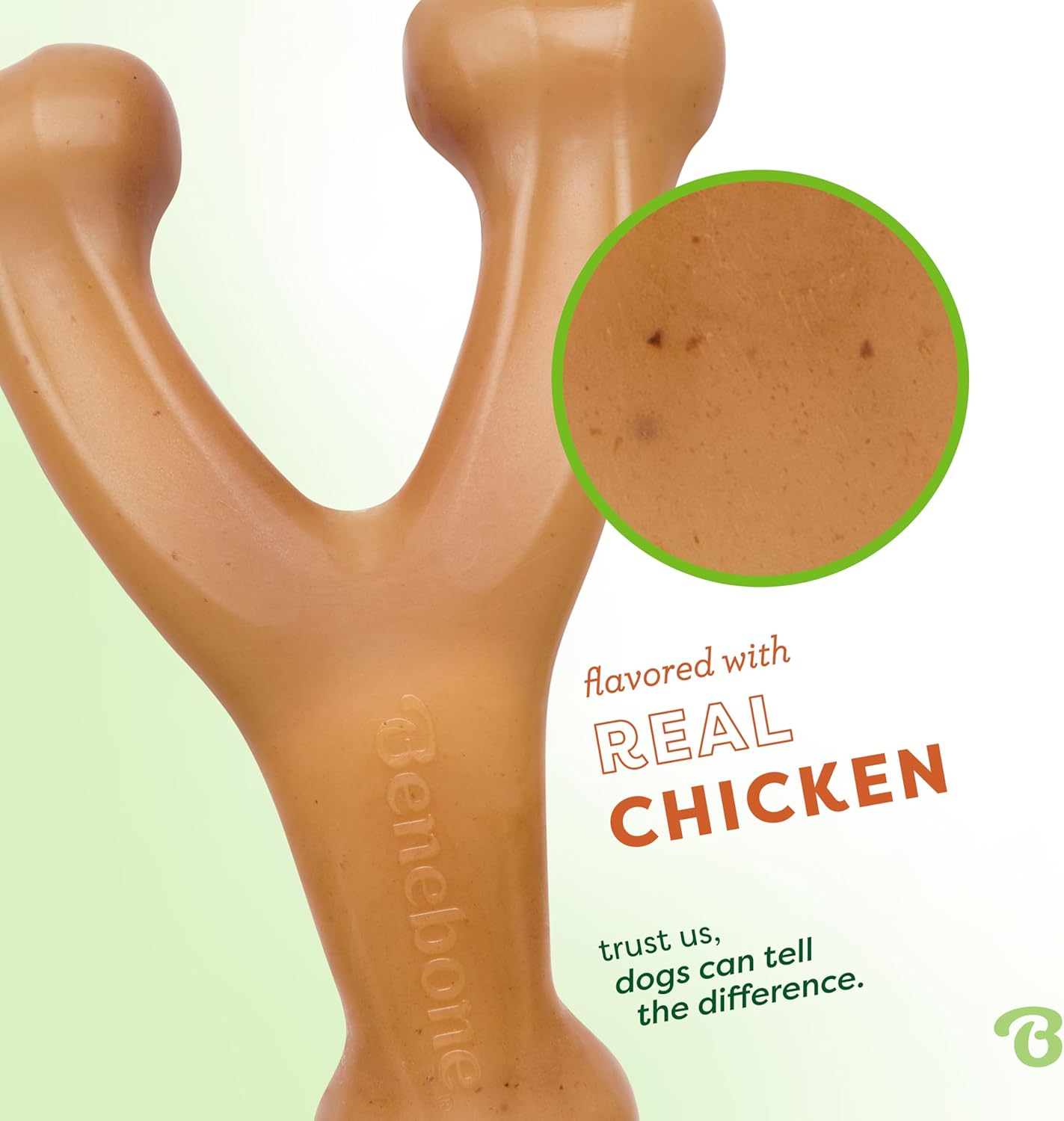 Thumbnail 1 de Benebone Wishbone Durable Dog Chew Toy per masticatori aggressivi, Real Chicken, Large, Made in USA