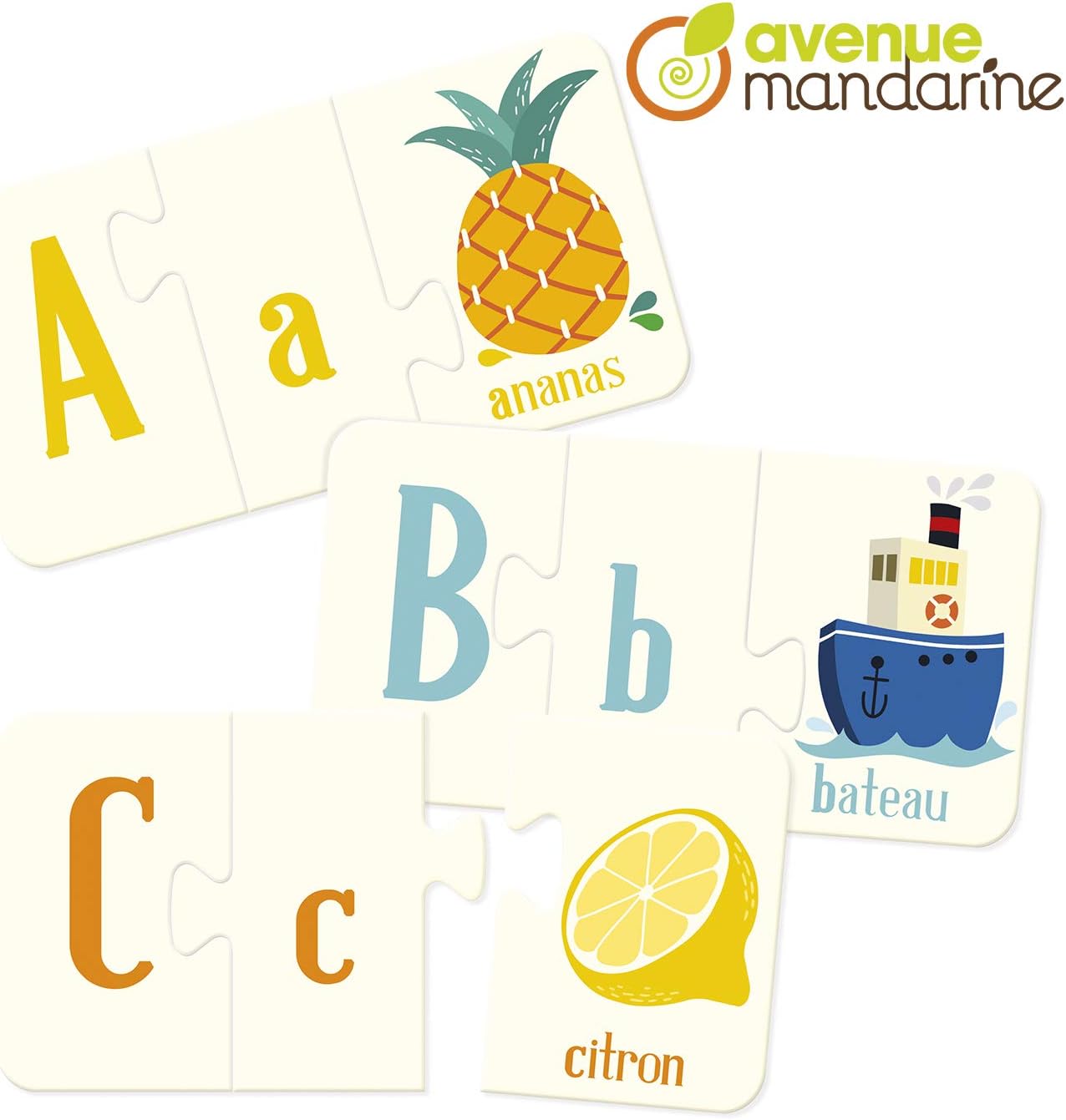 Thumbnail 1 de MY MANDARINE 52593O – Boîte éducative de 28 puzzles alphabétiques pour 4 ans et plus