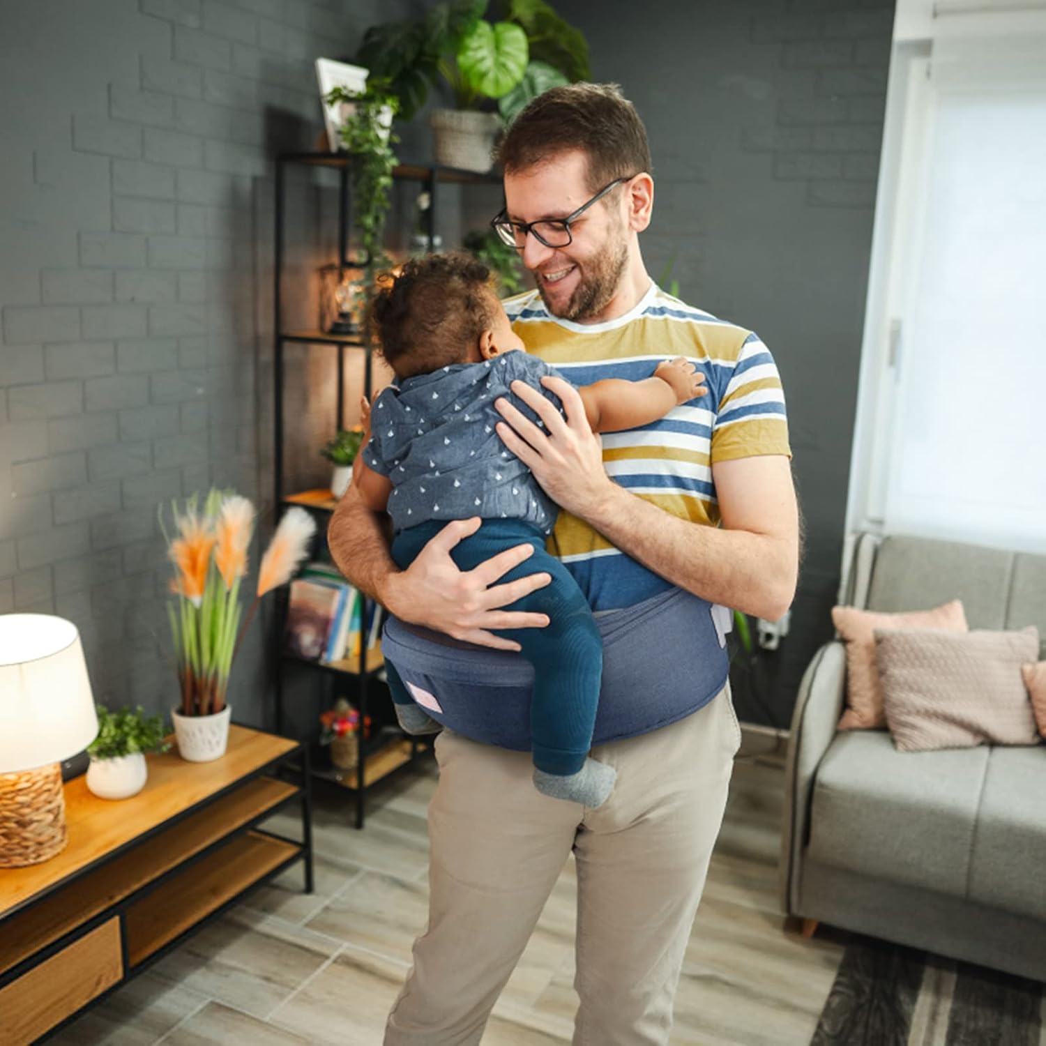 Thumbnail 6 de GAGAKU Baby Hüftsitz Denim Blau 0–36 Monate