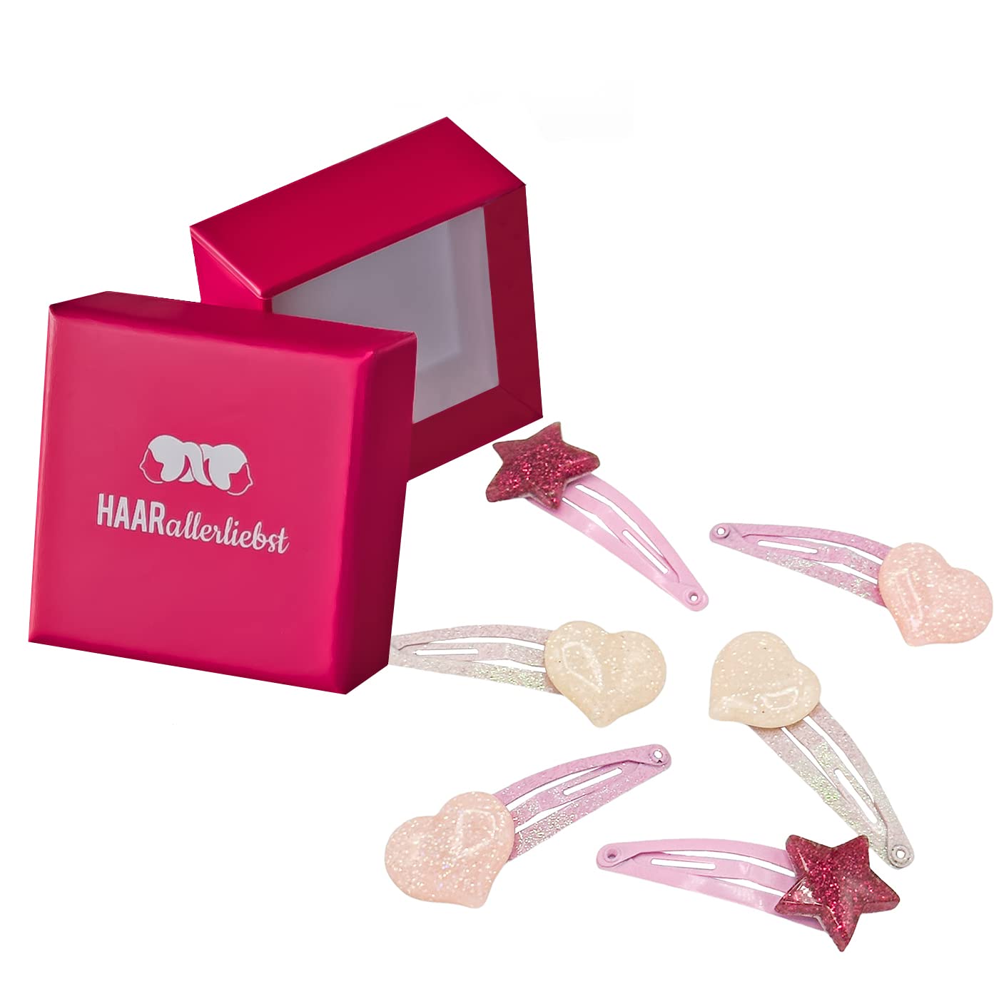 Thumbnail 6 de Haarallerliebst Haarspangen Set für Kinder – 6 Stück Einhorn & Eis mit Glitzer, Aufbewahrungsbox weiss