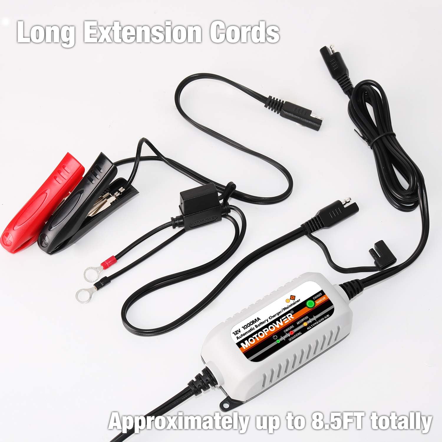 Thumbnail 5 de MOTOPOWER MP00205B 12V 1000mA chargeur/mainteneur automatique pour batteries au plomb