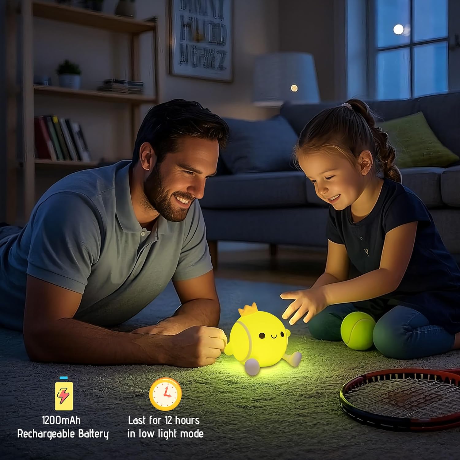 Detalle 2 de YuanDian Soft Glow Silicone Tennis Ball Night Light