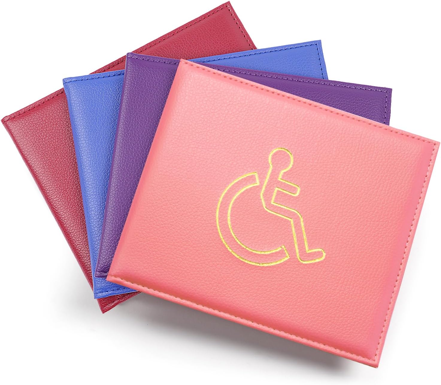 Vicloon Disabled Badge and Timer Holder – PU Leather, Blue/Orange, 16.8×13.5 cm