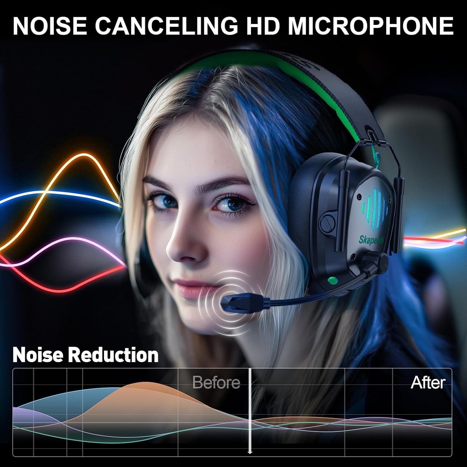 Thumbnail 3 de Wireless Gaming Headset 50mm 50H Battery