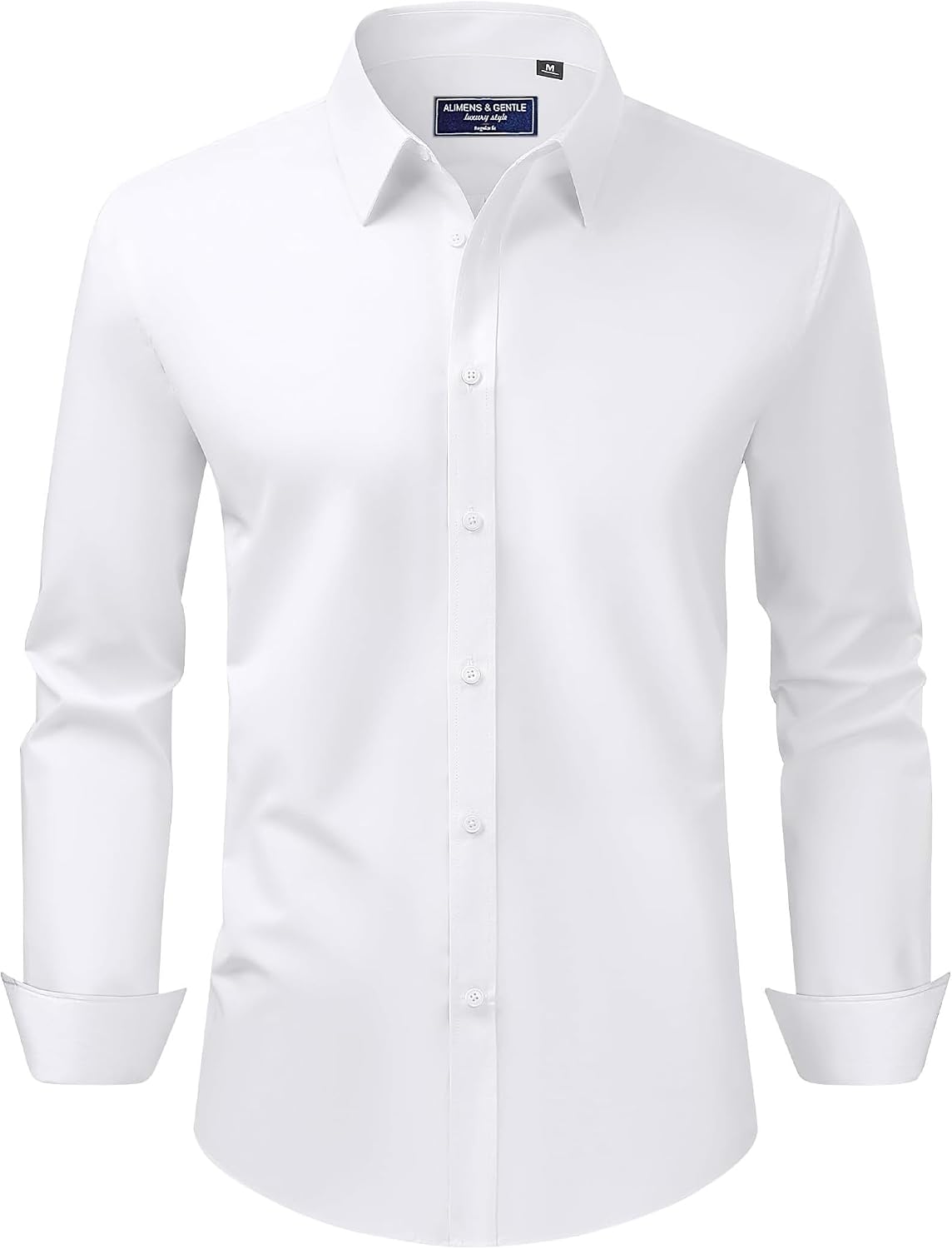 Detalle de Alimens & Gentle Men's Dress Shirt stain-resistant long-sleeve 👔