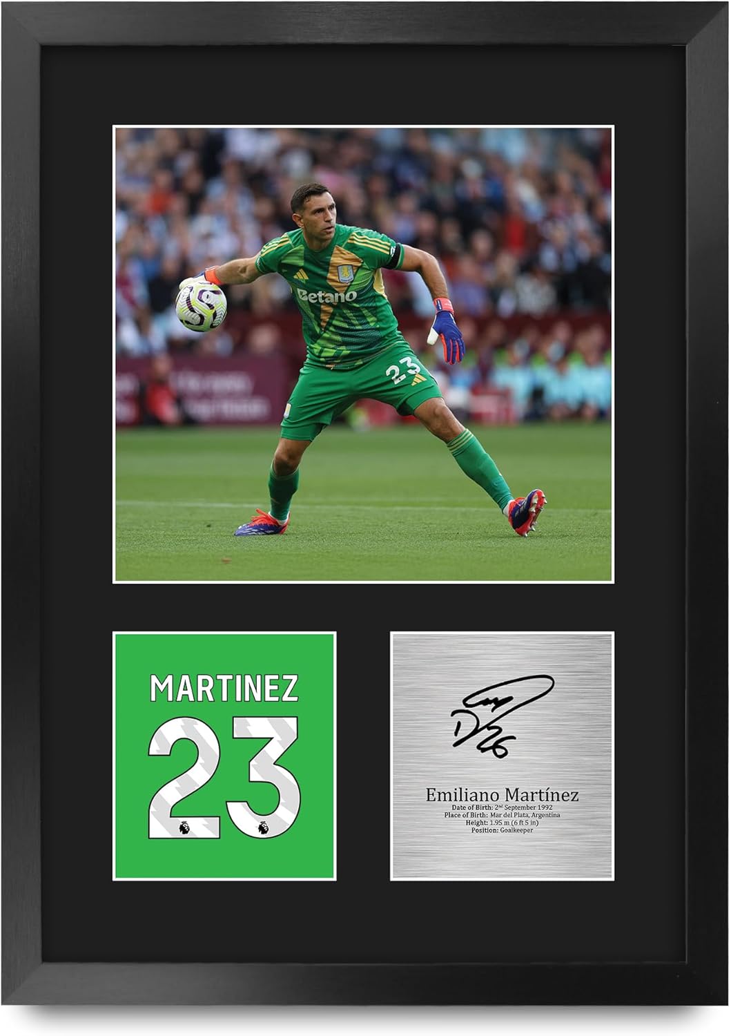 Thumbnail 4 de HWC Trading Emiliano Martinez Aston Villa framed signed autograph A4 photo (portrait)