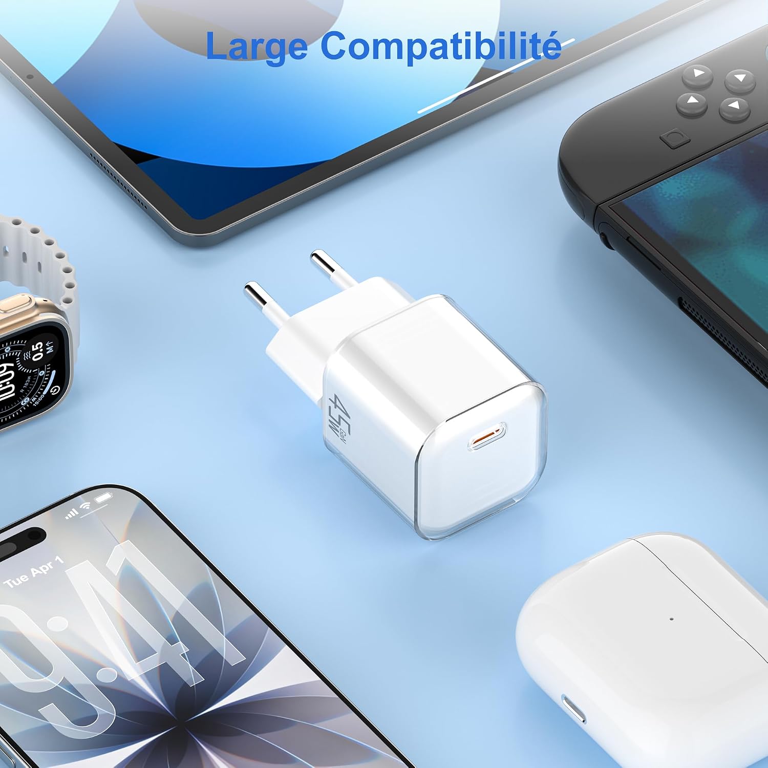 Detalle 2 de YISH 45W Chargeur USB C Rapide 45W