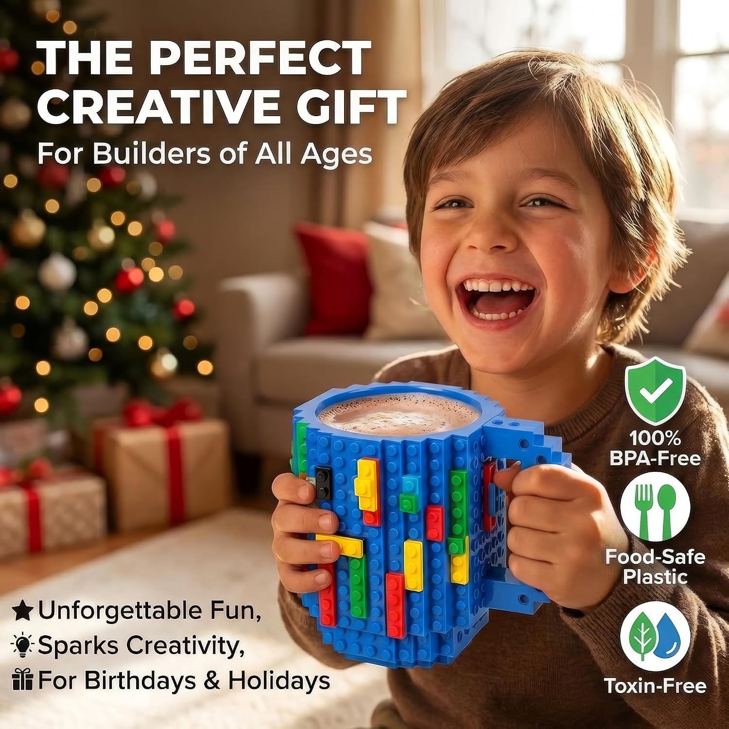 Detalle 2 de GOODS+GADGETS Build on Brick Coffee Mug, 350 ml, Double-Walled