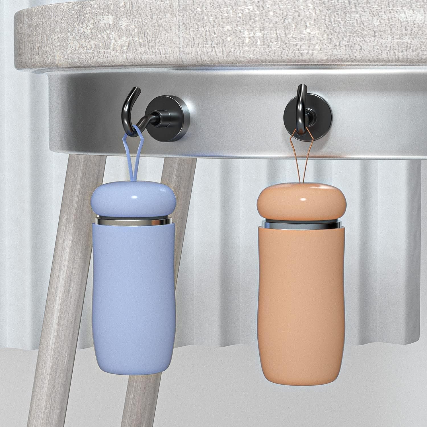 Detalle de FINDMAG 20-Pack Magnetic Hooks: Extra-Strong Neodymium Hooks, 25 lb+ Pull