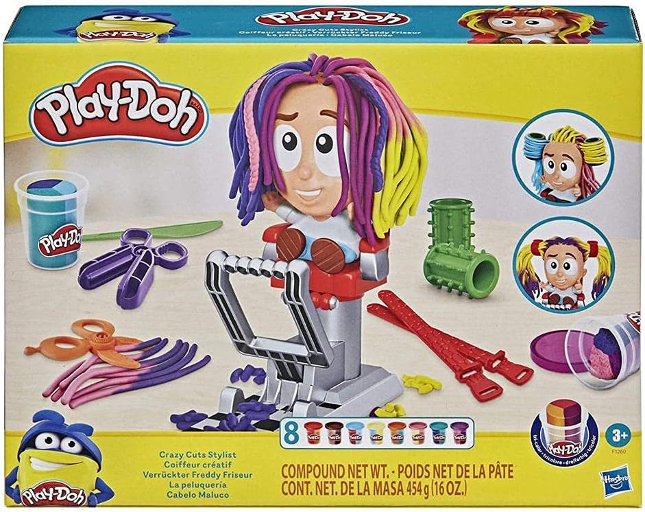 Detalle 2 de Play-Doh Hair Salon Creative Hairdresser kappersset met 8 potjes van 56 g