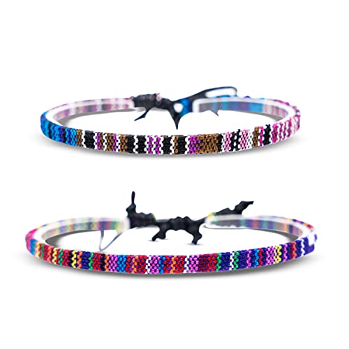 Detalle de Bracelets surfeur double – Made by Nami, coton écologique, imperméable et ajustable