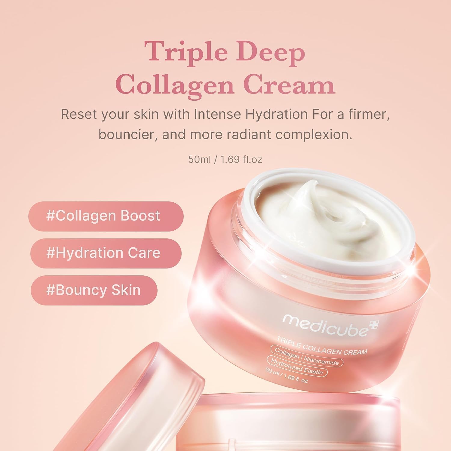Detalle 2 de MedCube Triple Collagen Cream for Hydrating & Firming