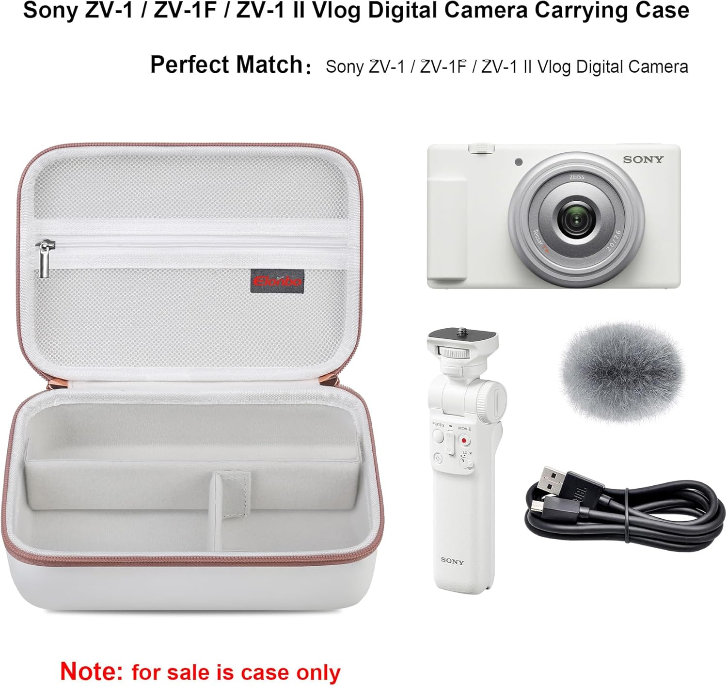 Thumbnail 1 de Elonbo Carrying Case for Sony ZV-1F / ZV-1 / ZV-1 II Digital Camera