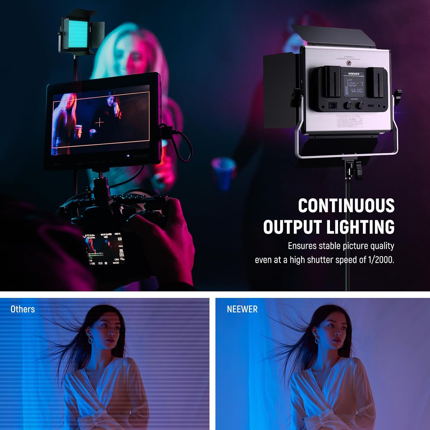 Thumbnail 4 de NEEWER RGB660 PRO II Upgraded RGB LED Studio Video Light Kit with Tripod Stand (50W, CRI97+, 3200–5600K, App Control)