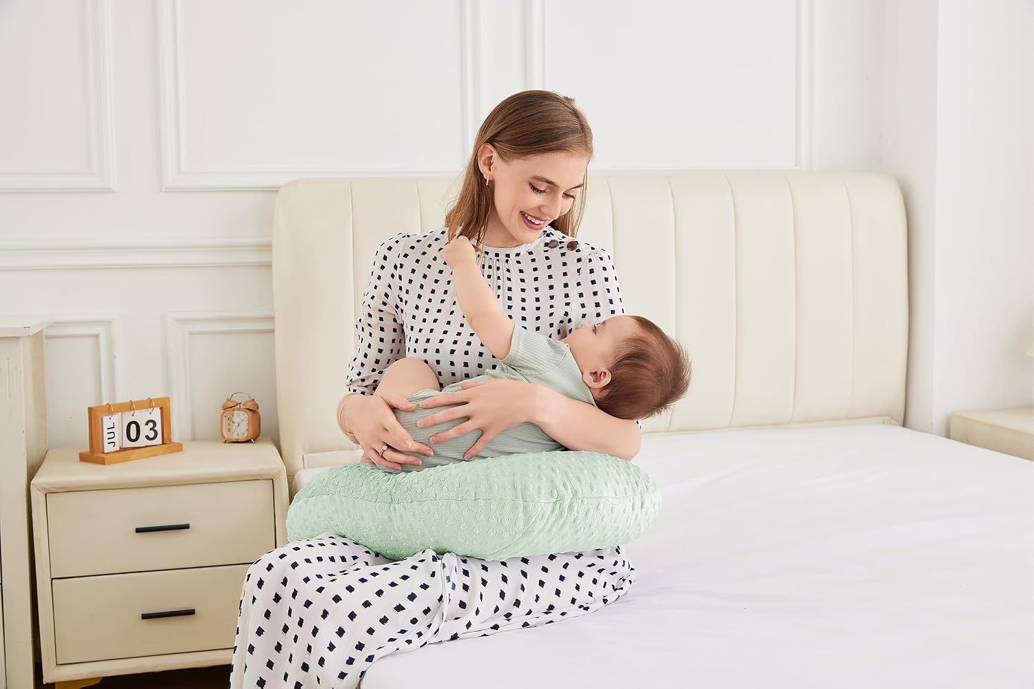 Thumbnail 6 de ANHEBEIBEI AHNP001 Nursing Pillow for Breastfeeding and Bottle Feeding, Green