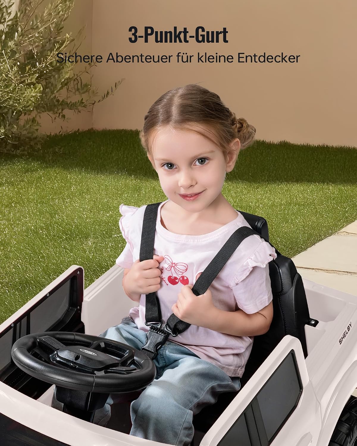 Thumbnail 5 de Outfunny Ford Shelby F-150 Kinder-Elektroauto (12V) mit Fernbedienung, ab 3 Jahren – Weiß