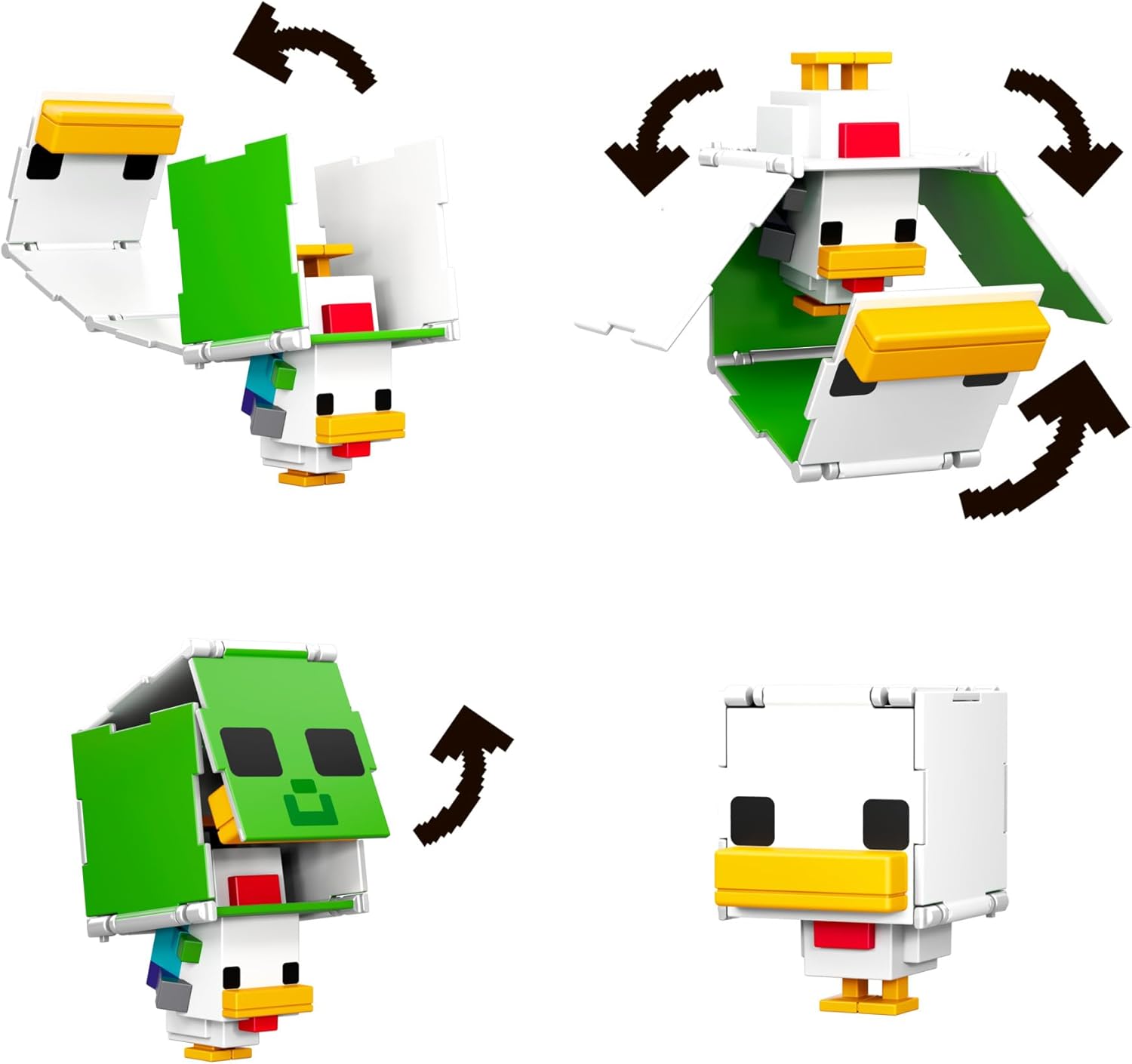 Thumbnail 3 de Mattel Minecraft Flippin’ Figs Coffret de 2 figurines Mouton et Poule 2 en 1 HXK17
