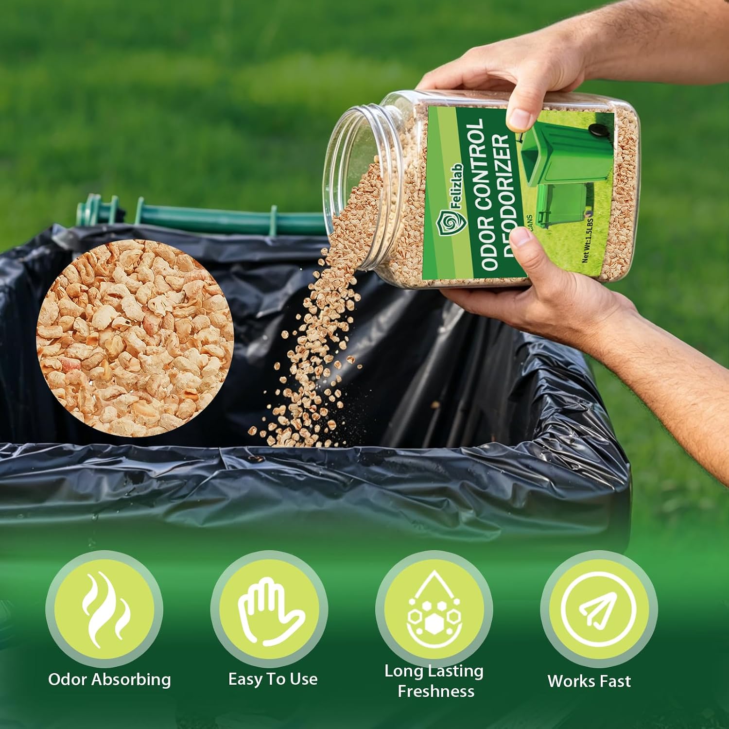 Detalle de Felizlab Outdoor Trash Can Deodorizer, 1.5 lbs