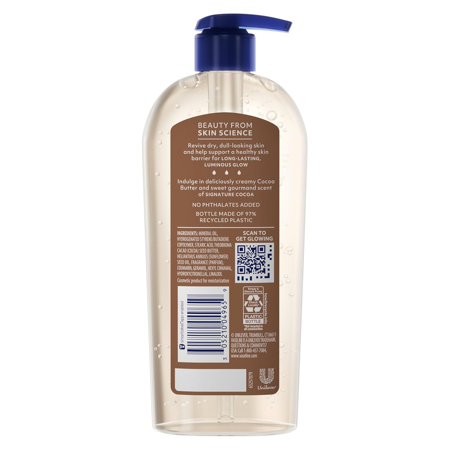 Detalle 2 de Vaseline Cocoa Radiant Body Gel Oil, 12 oz, with Cocoa Butter