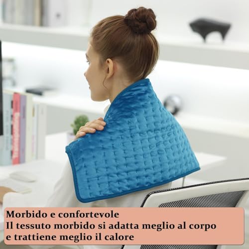 Detalle de Letitwell Termoforo Elettrico 30×60 cm: caldo morbido per schiena, collo, spalle e addome