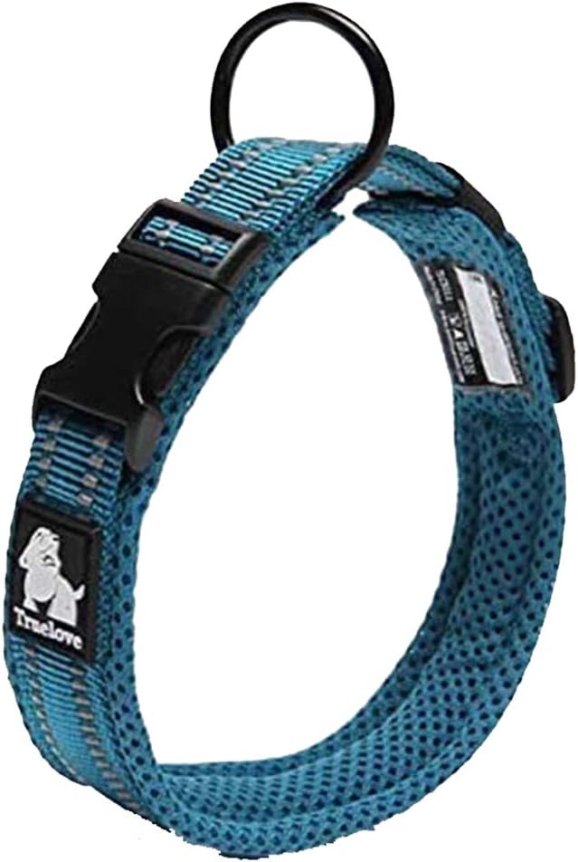 Detalle de Truelove TLC5011 Reflective Premium Buckle Nylon Webbing Dog Collar (2XS, Black)