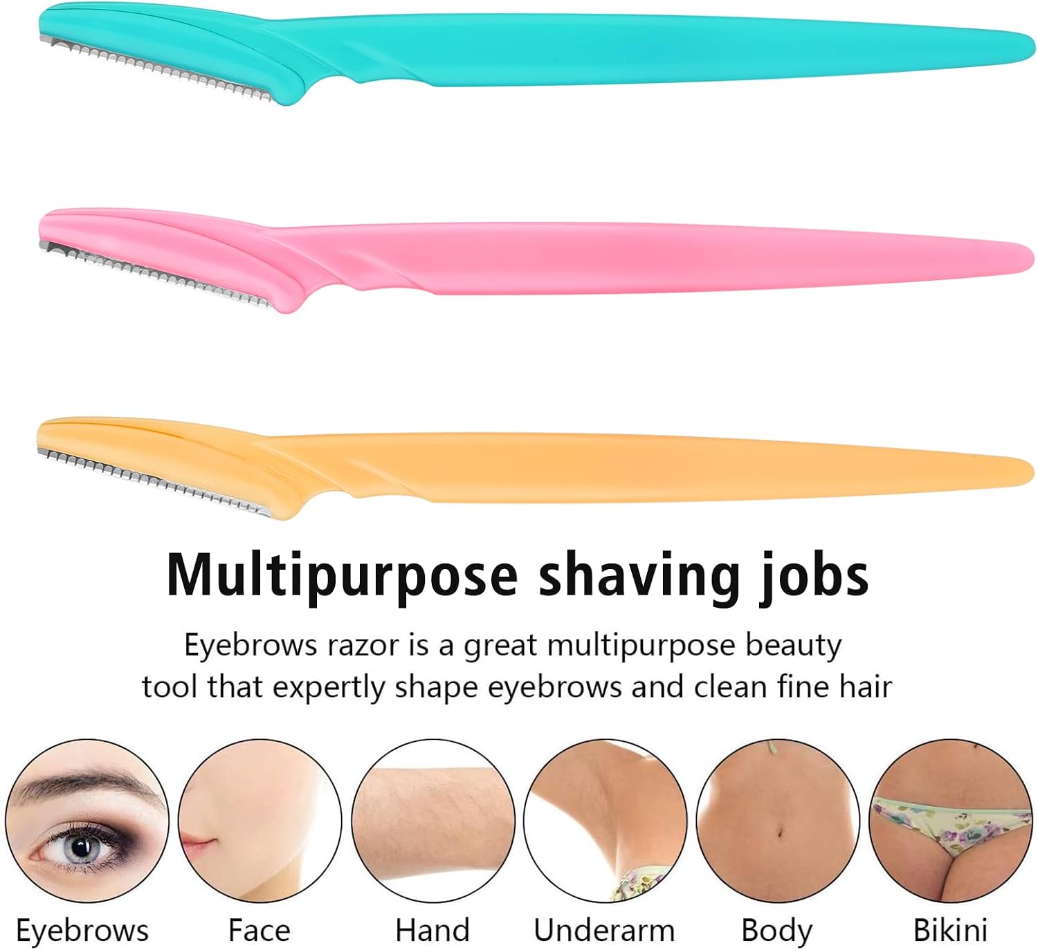 Detalle de ASTARON 60-Piece Dermaplaning Razors for Facial Hair and Eyebrow Shaping