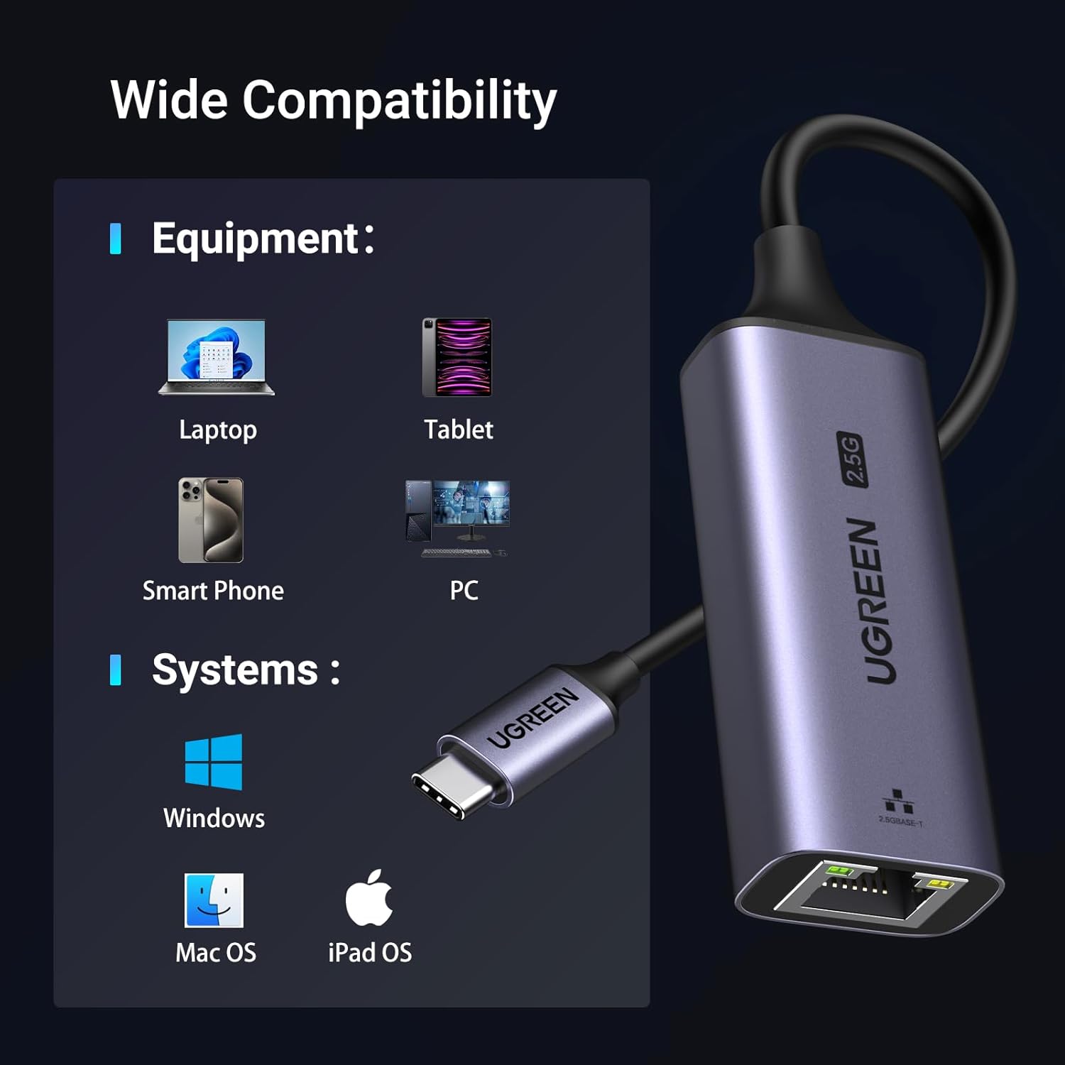 Thumbnail 5 de UGREEN USB C Ethernet Adapter 2.5G