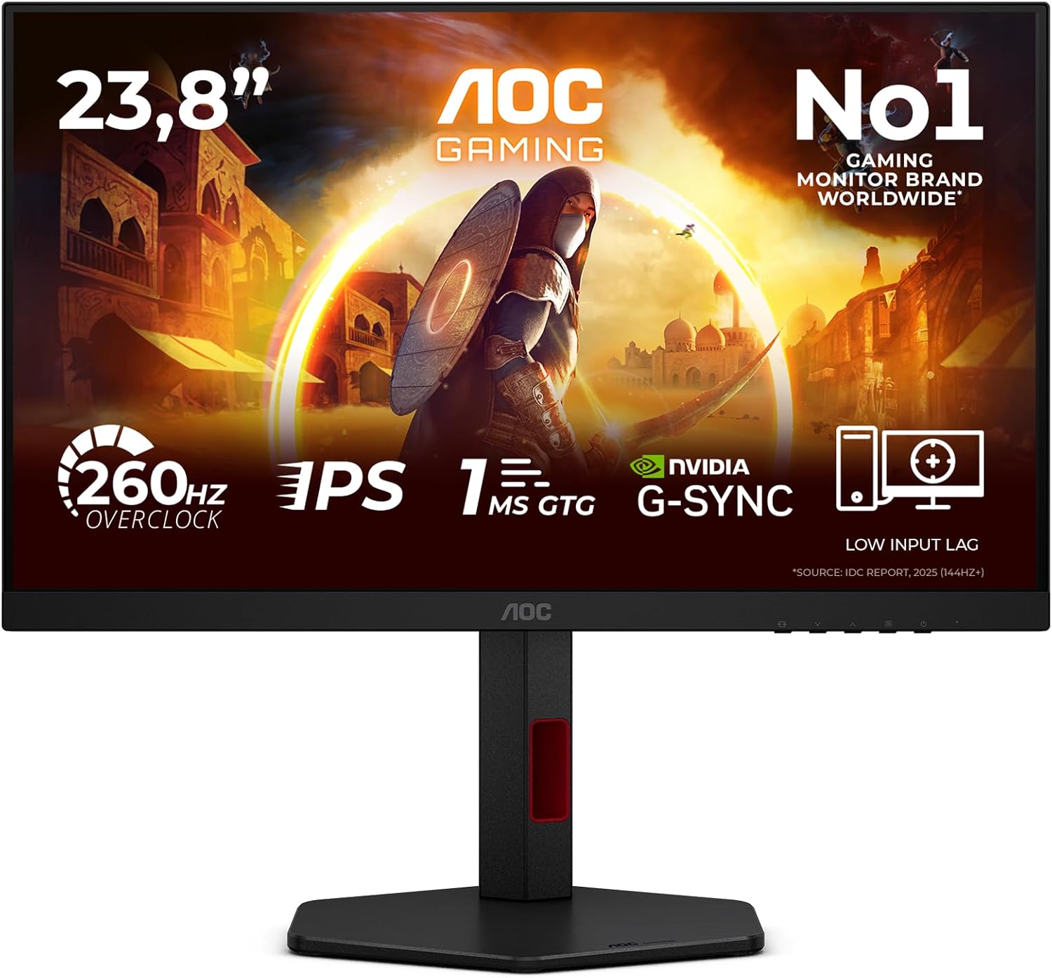 Detalle 2 de AOC Gaming Monitor 24G4ZR 23,8" FHD 260Hz: velocità, compatibilità e ergonomia in un solo schermo