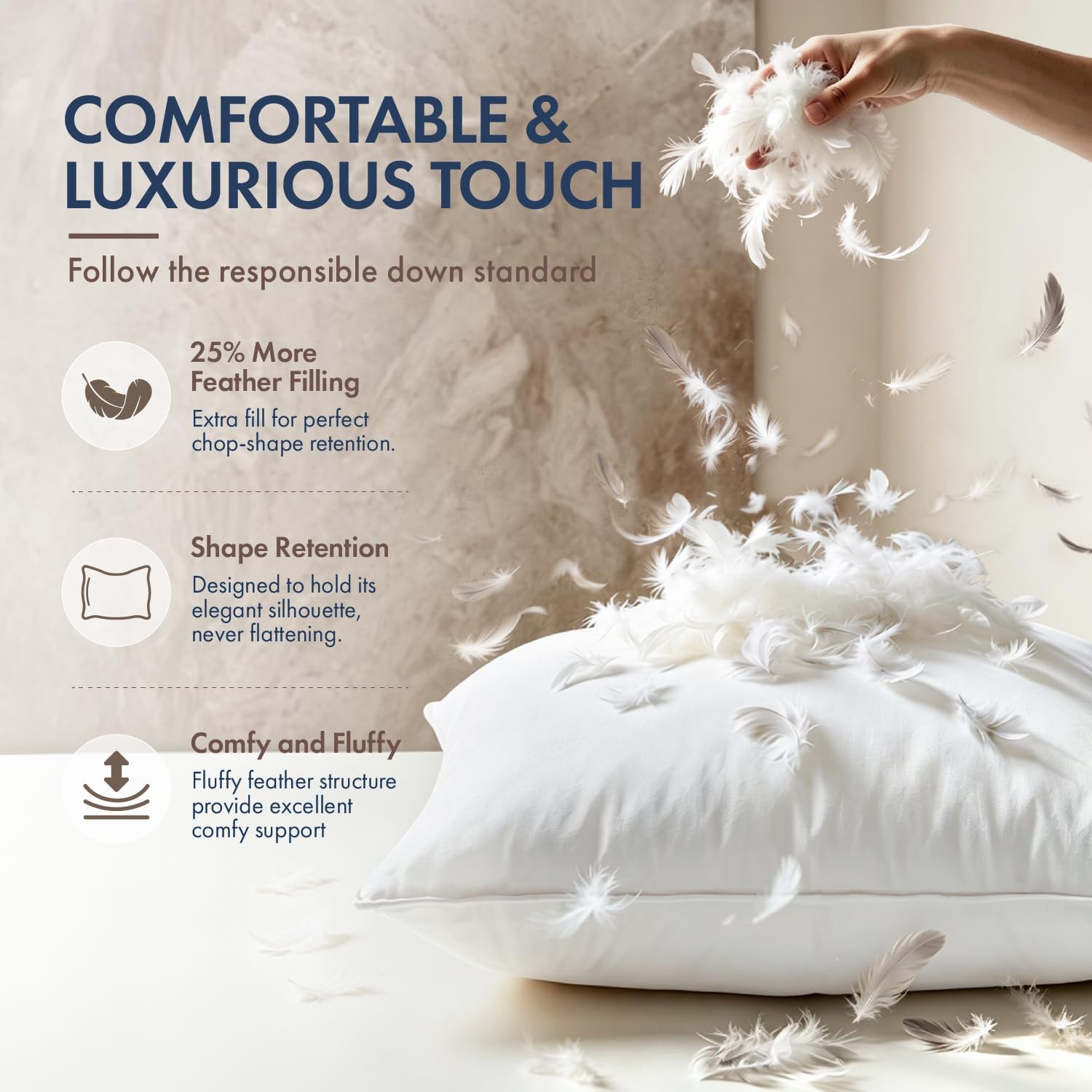 Detalle de MIULEE Throw Pillow Inserts 20x20